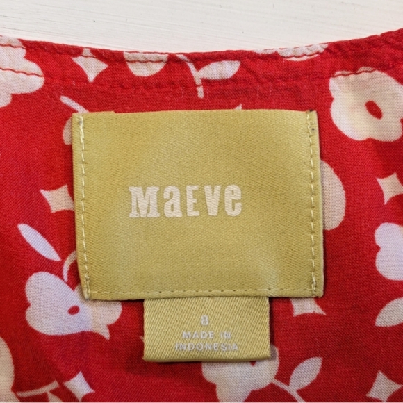 ❤️🤍 Anthropologie Maeve Sleeveless Rayon Button Front Floral Blouse, 8 - Picture 3 of 9